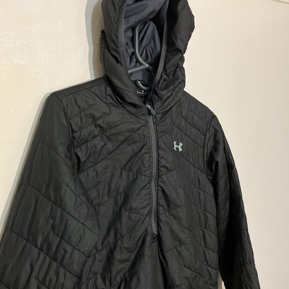 Under Armour pull over zip polyester down filled hoodie youth Large - Picture 2 of 12